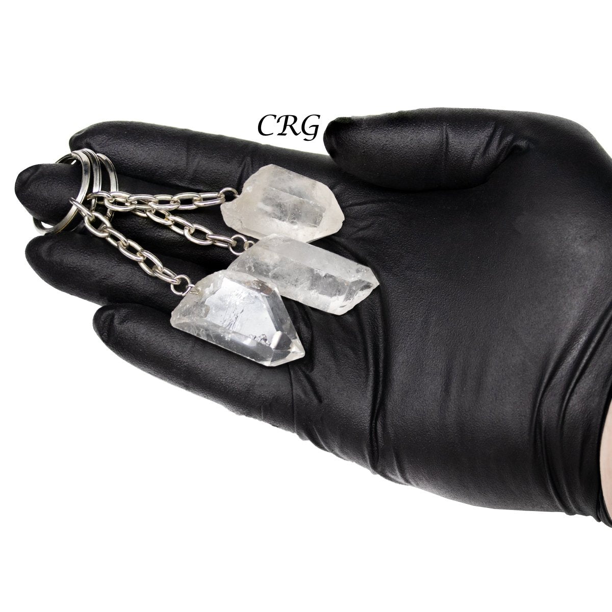 Crystal Quartz Raw Point Keychains (1 To 1.5 Inches) (5 Pieces)