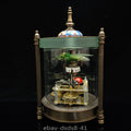 Antique Collection Exquisite Brass Glass Mechanical Clock