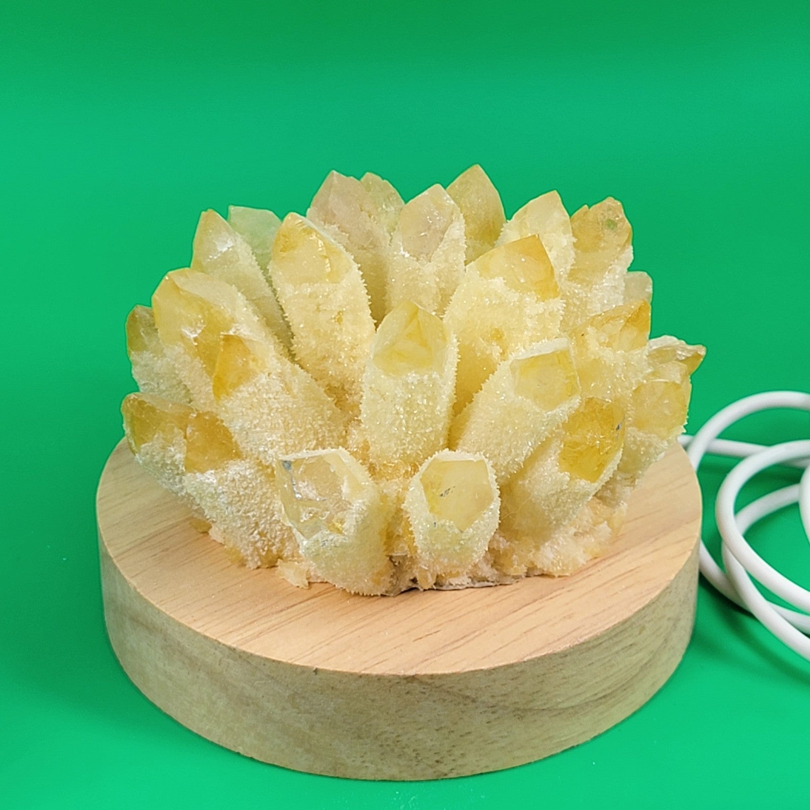 NaturalRaw Citrine Phantom Cluster color Changing nighltight