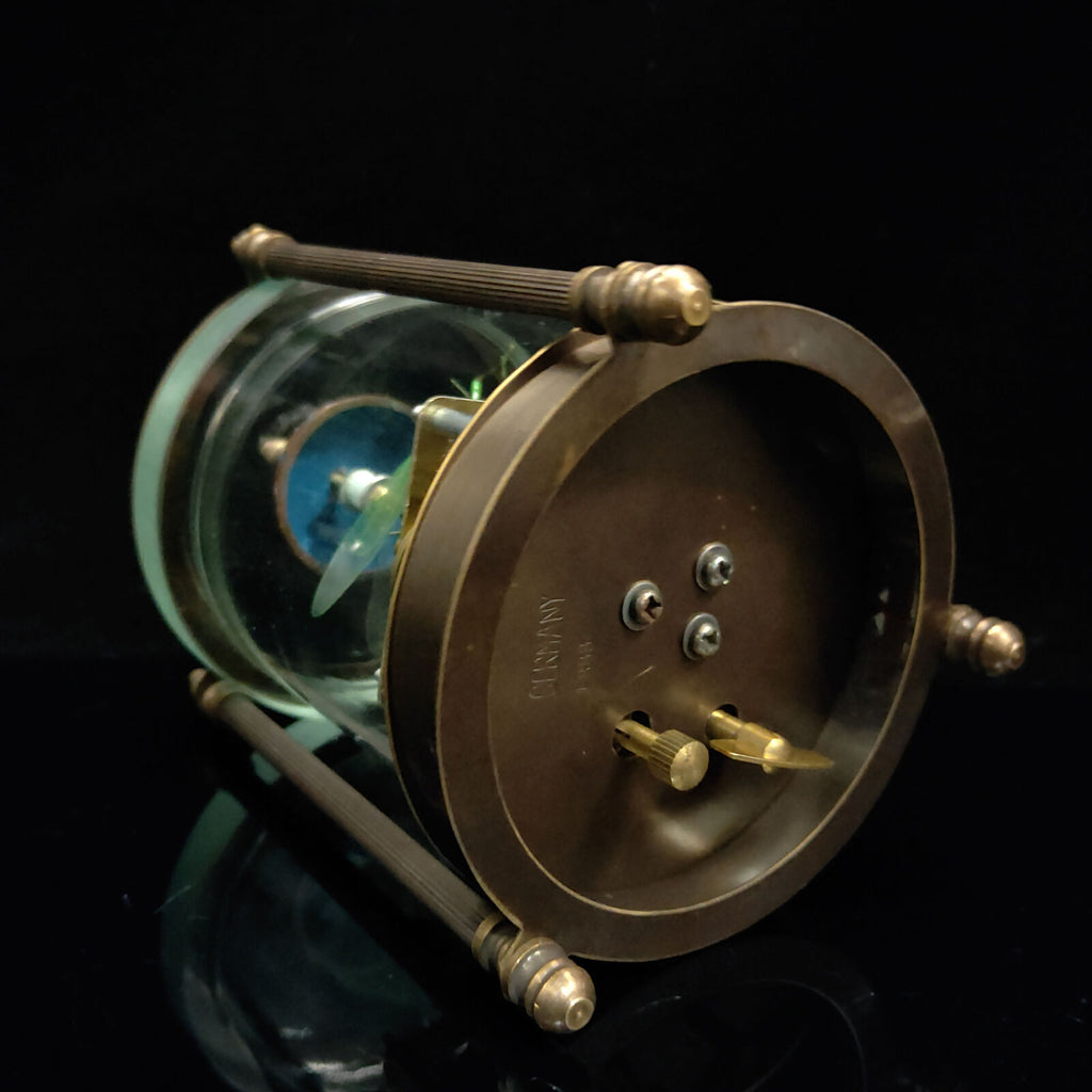 Antique Collection Exquisite Brass Glass Mechanical Clock