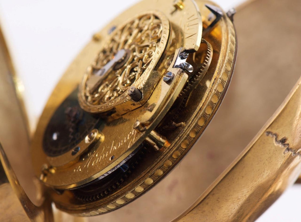 RARE Museum Quality Memento Mori Ormolu Gilt Bronze Skull Skeleton Desk Clock