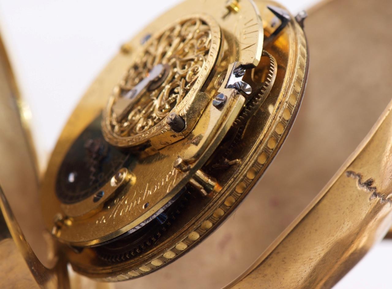 RARE Museum Quality Memento Mori Ormolu Gilt Bronze Skull Skeleton Desk Clock