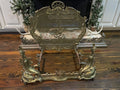 Antique French Baroque Rococo Fireplace Hearthware Screen & Fender 3-PC