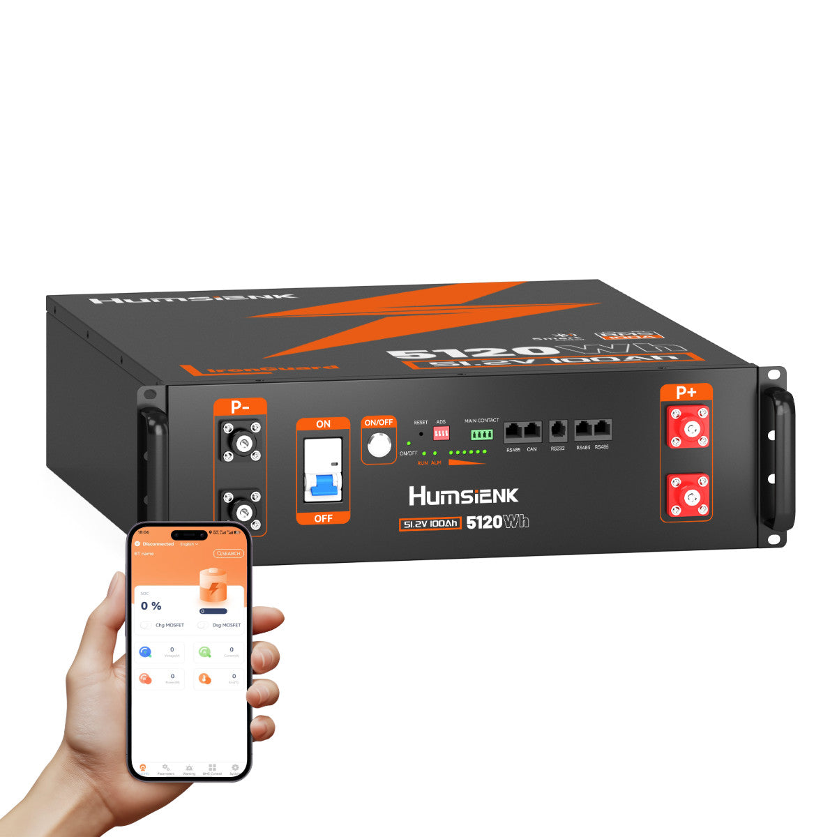 5.12KWh 48V 100Ah Server Rack LiFePO4 Battery BYD Home Storage Off-Grid UL 1973