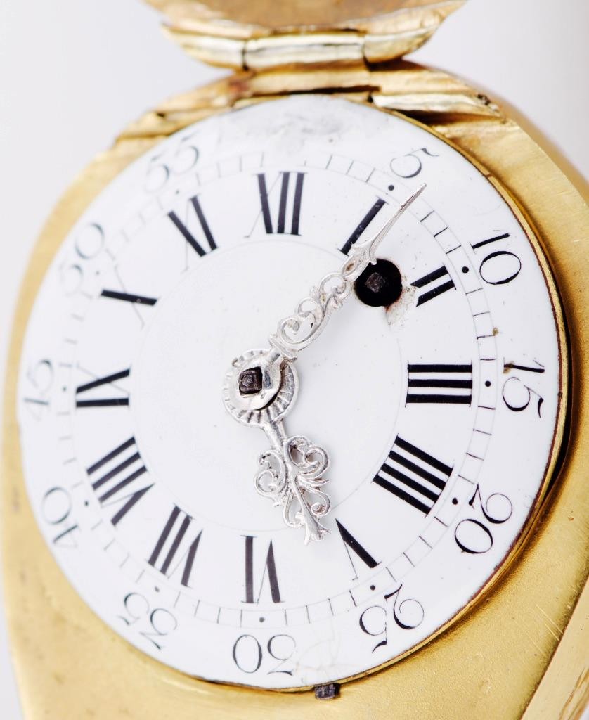 Antique c.1790s Memento Mori Skeleton Doctor's Verge Fusee Clock | 18k Ormolu