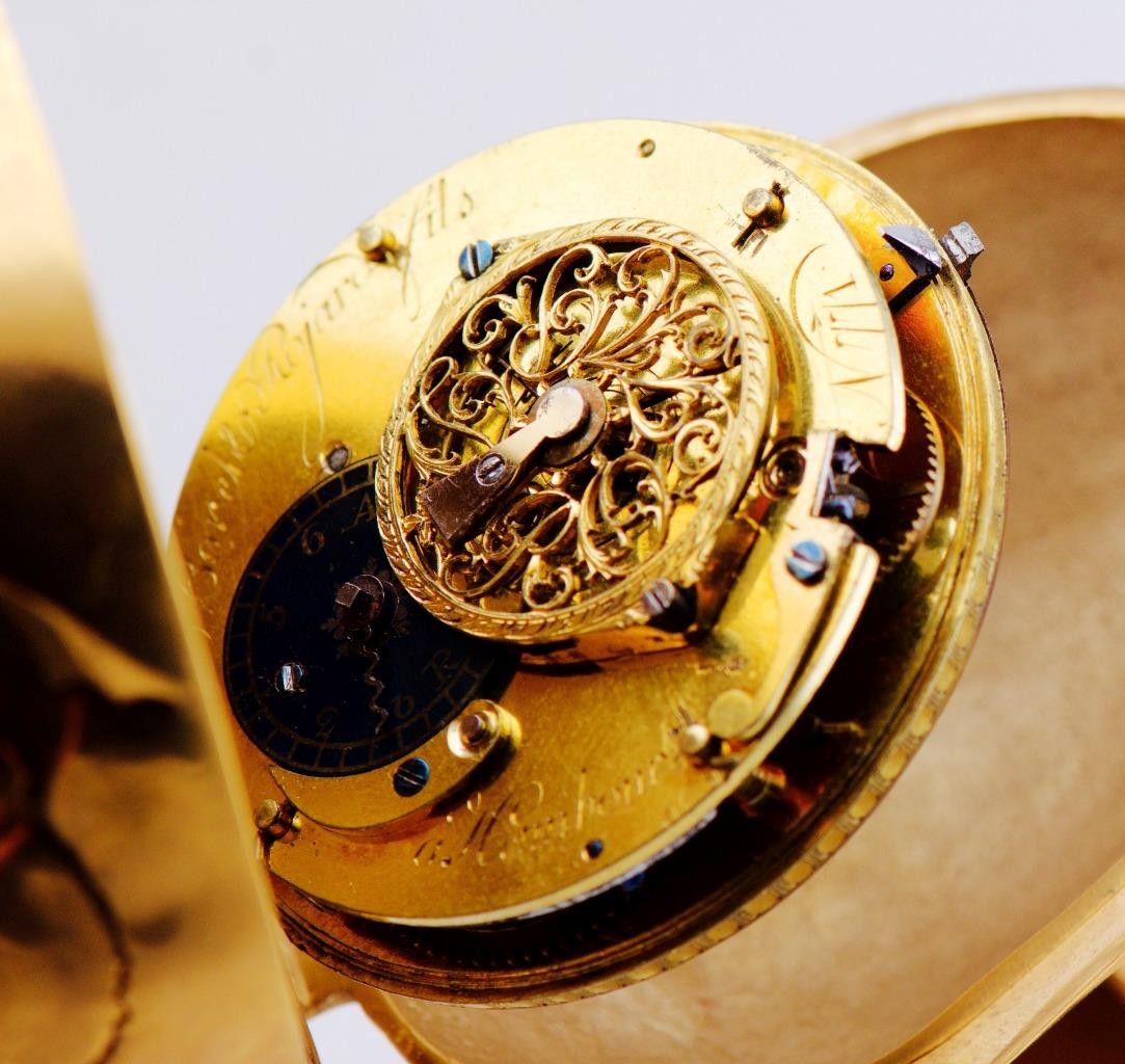 RARE Museum Quality Memento Mori Ormolu Gilt Bronze Skull Skeleton Desk Clock