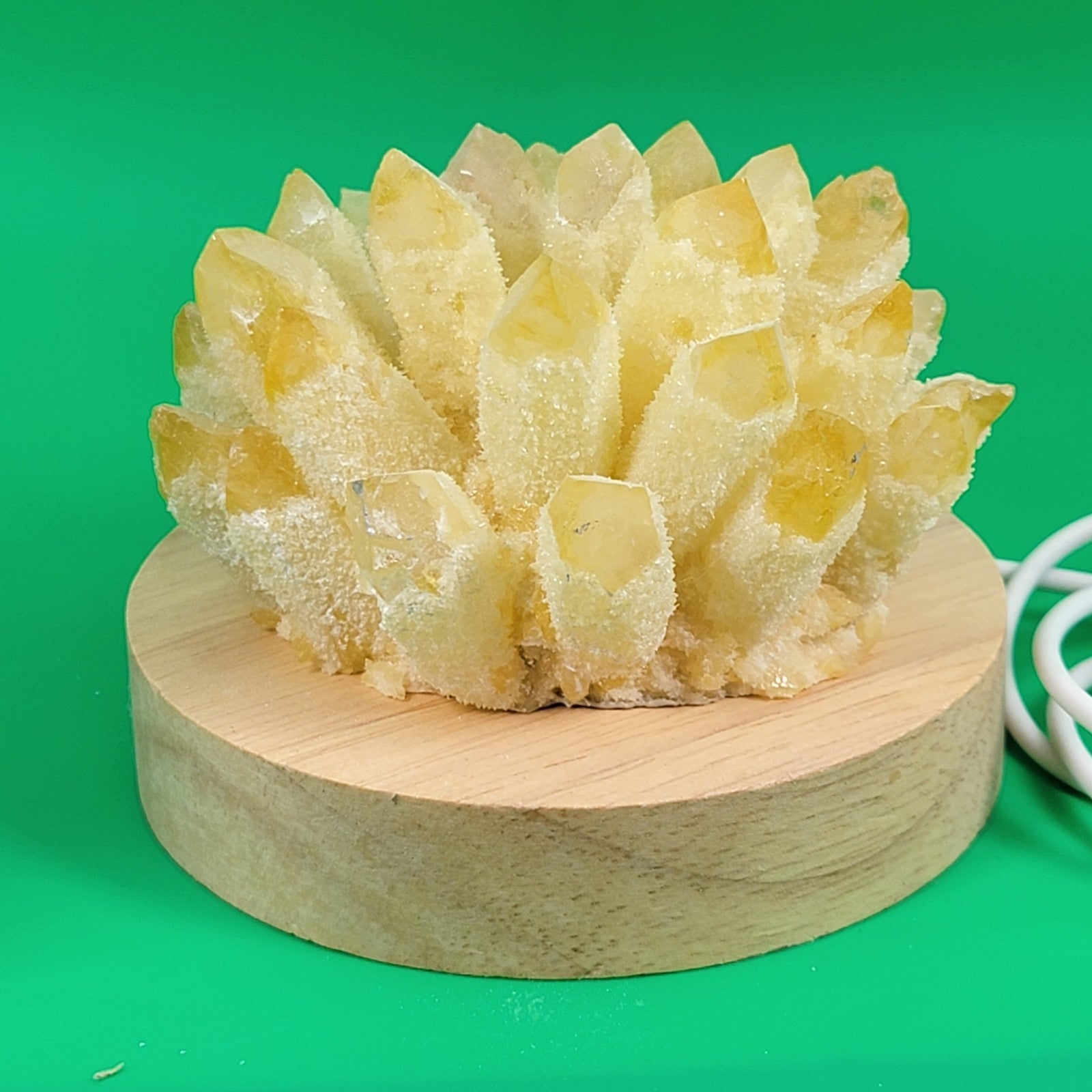NaturalRaw Citrine Phantom Cluster color Changing nighltight