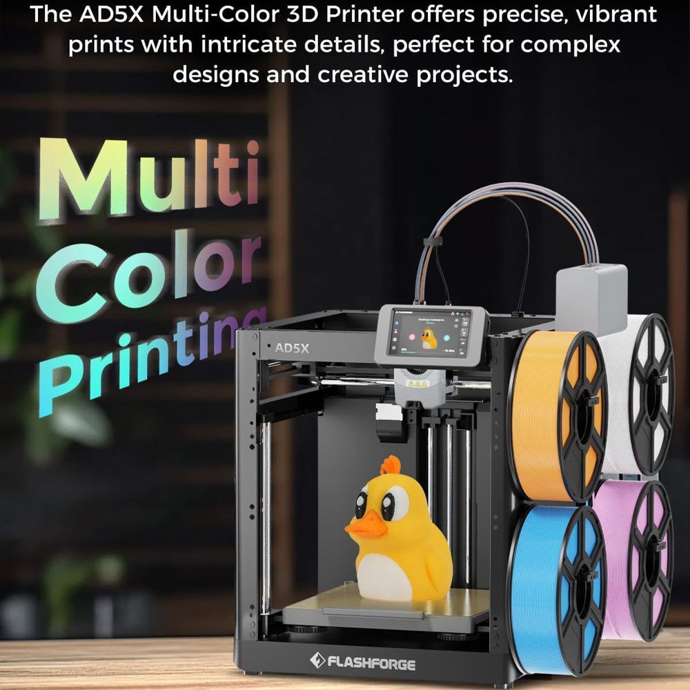 FLASHFORGE AD5X Upgraded Multi-Color 3D Printer CoreXY High-Speed Auto Refill US