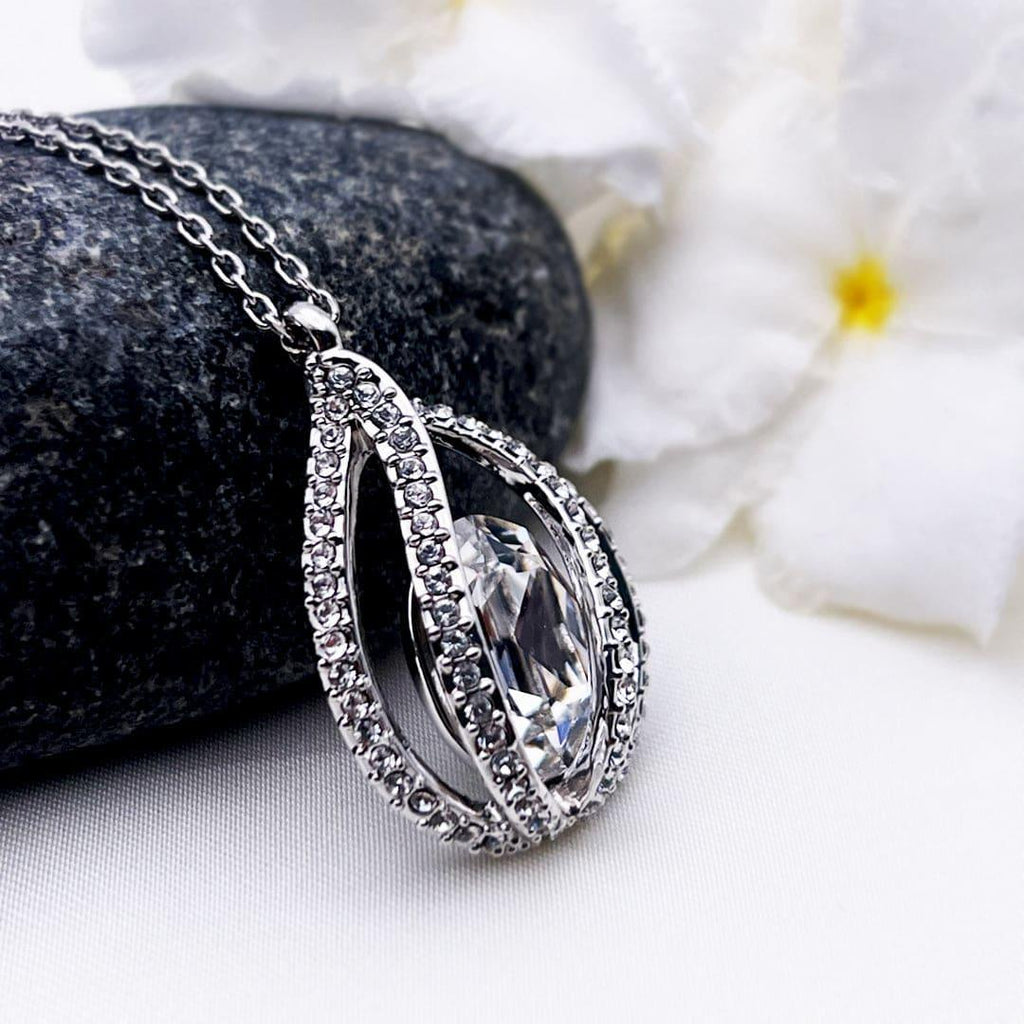 TRYNDI™ To My  Daughter Birdcage Necklace With Authentic Swarovski Crystals