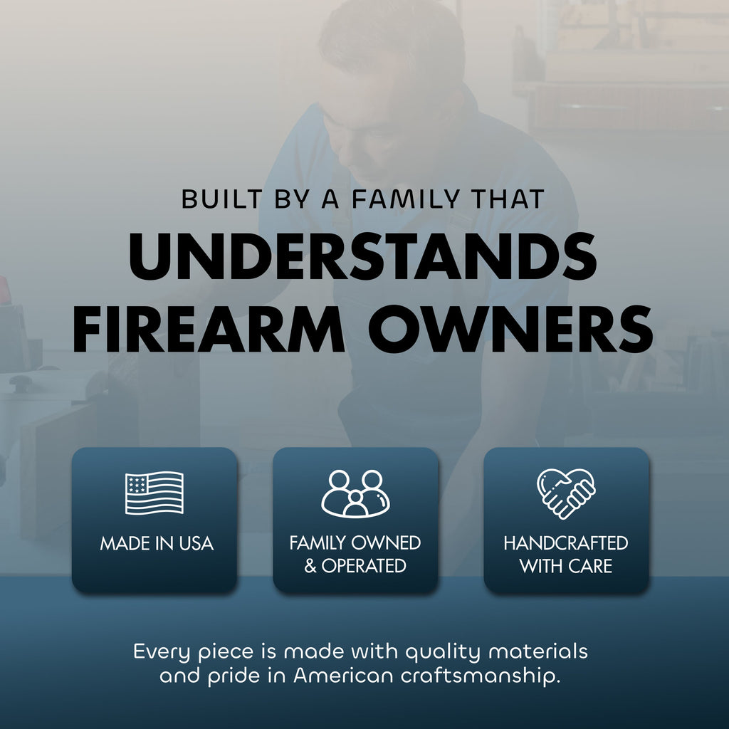 White Wolf Gun Concealment Furniture - Handcrafted Hidden Gun Storage Wall Decor - Hidden Gun Shelf with Magnetic Lock for Quick Access